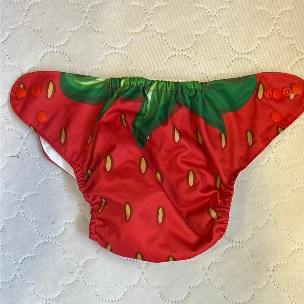Vibrant Red and Orange Diaper Covers Waterproof Accessories